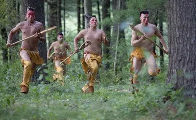 Historische lacrosse-illustratie